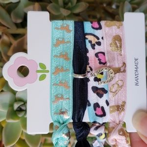 Horseshoe Hair Ties Leopard Horse Print Cowgirl Hat Cowgirl Boots Western Rodeo